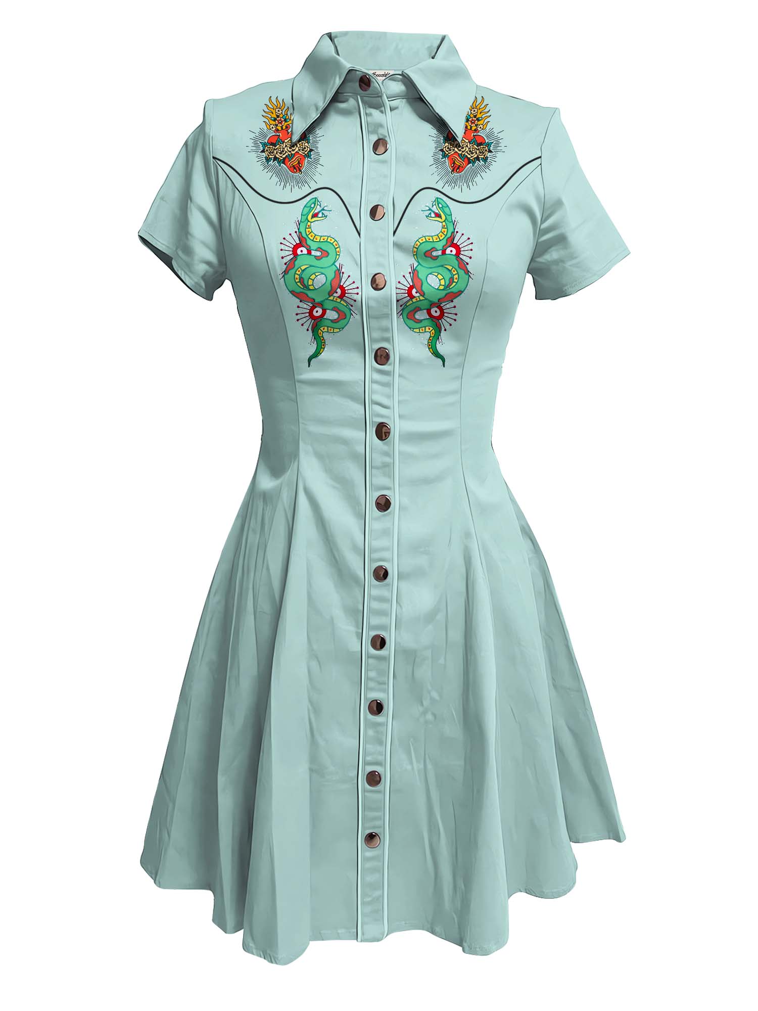 Heart And Snakes  - 100% Cotton Dress