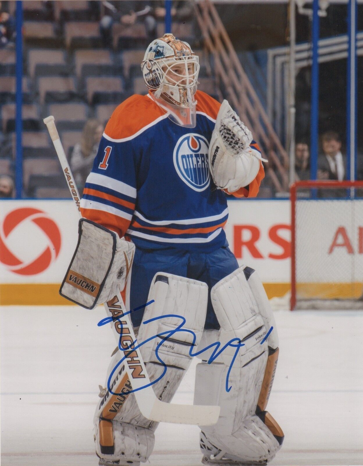 Edmonton Oilers Laurent Brossoit Autographed Signed 8x10 NHL Photo Poster painting COA