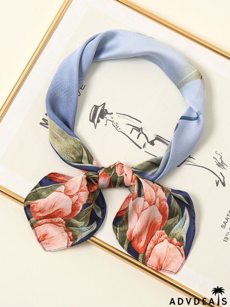 Flower Print Scarf