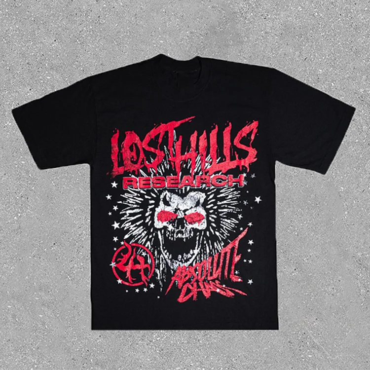 Sopula Vintage Research Lost Hells Casual Cotton Short Sleeve T-Shirt