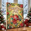 Diamond Painting-DIY Crystal Rhinestone Christmas Atmosphere with Frame(40x30cm)