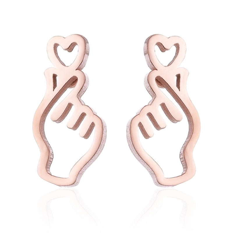 Minimalist Korean Style Geometric 304 Stainless Steel No Inlaid 18K Gold Plated Ear Studs