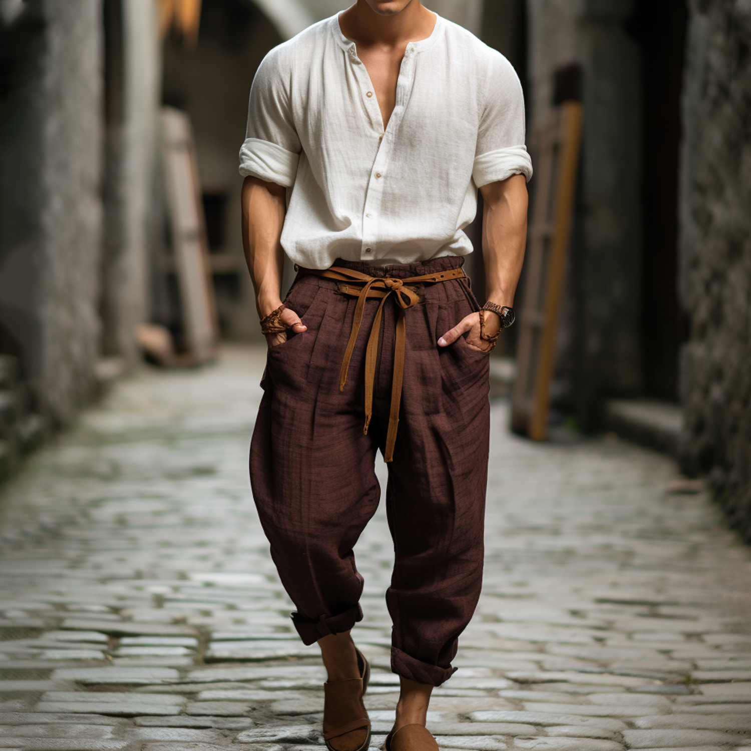 Men's Linen Casual Pants