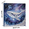 DIY Pearl Painting whale for Home Decor with Frame(30x30cm)