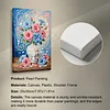 DIY Pearl Painting Hibiscus Vase for Home Decor with Frame(30x20cm)