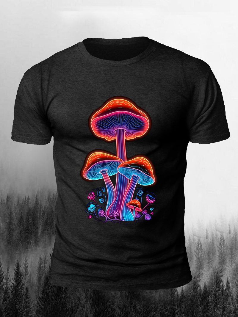 Psychedelic Mushrooms Print T-shirt