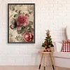Vintage Butterfly Peonies-Paint by Numbers Acrylic Painting 40*60CM(Poster style）
