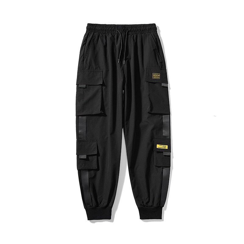 2020 Mens Cargo Pants Multi Pocket Harem Pants Male Streetwear Fashion Mens Casual Jogging Pants New Elastic Waist Trousers 5XL
