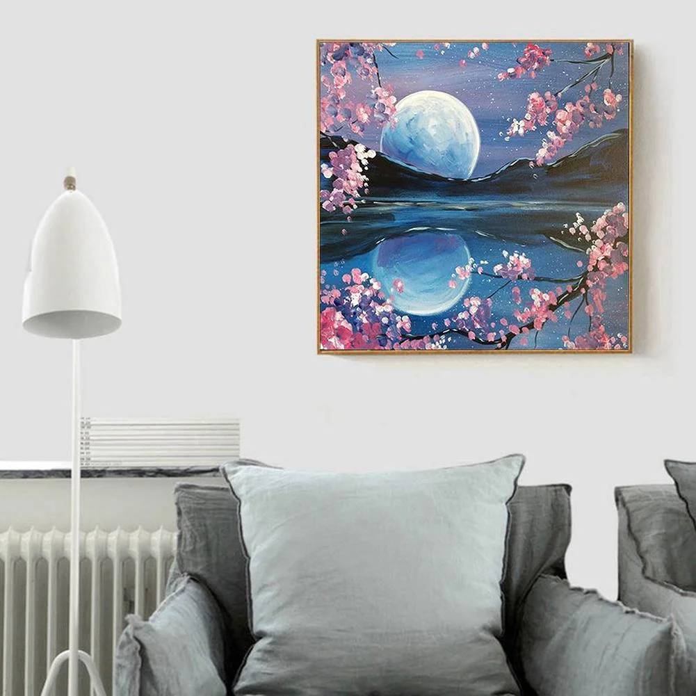 Diamond Painting - Full Round Drill - Rising Moon(30*30cm)