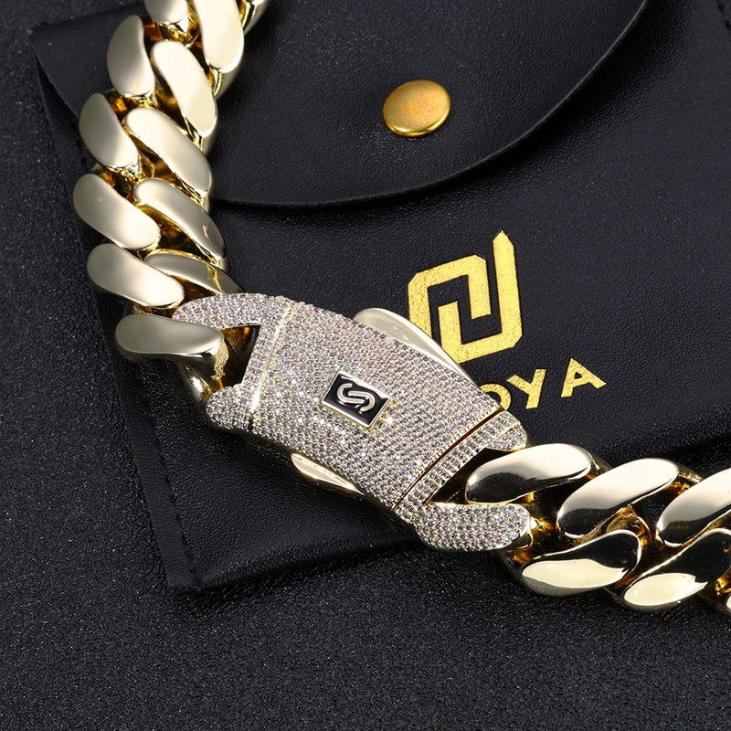 Hip-Hop Vintage Style Geometric Copper Plating Zircon Unisex Bracelets Necklace Men Chain Bracelets