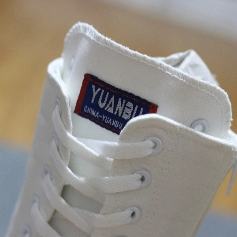 Comemore 2021 Spring Autumn Women Canvas Casual Shoes Long Knee High Boots Lace-Up Zipper Comfortable Flat Sneakers Small Size