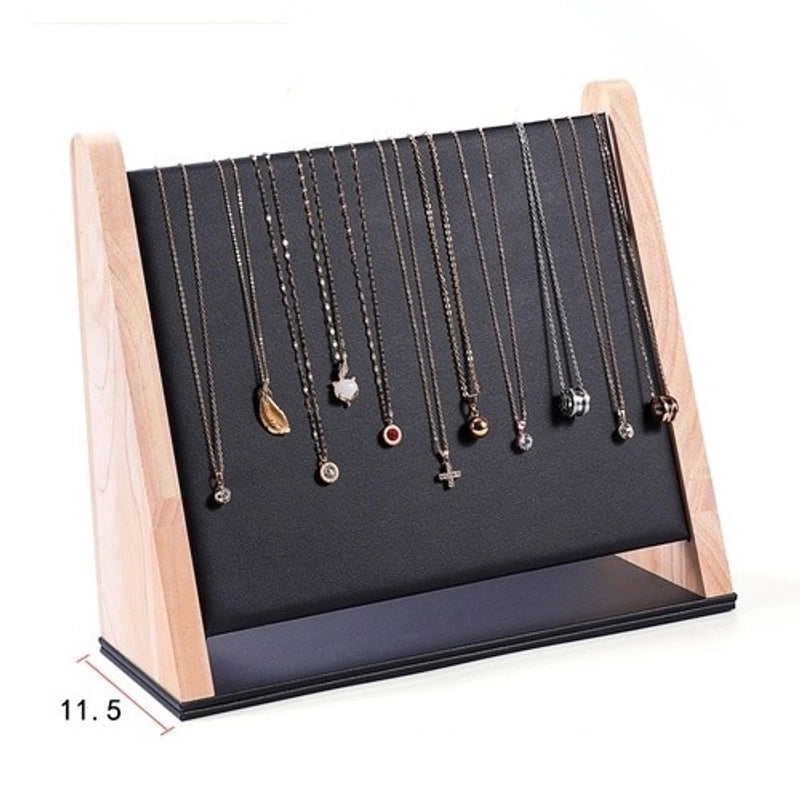 Minimalist Classic Style Color Block Wood Jewelry Rack