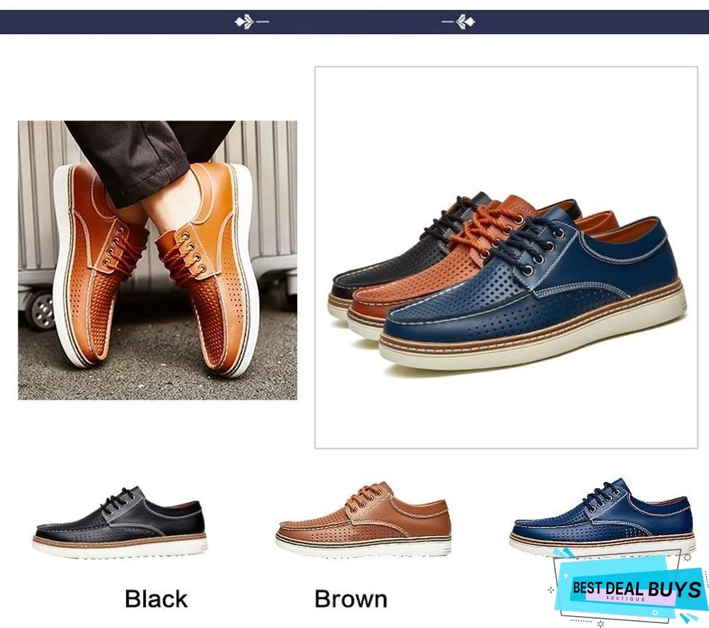 Leather Boat Shoes Casual Flats Moccasins Homme Driving Loafers Shoes Slip On Shoes