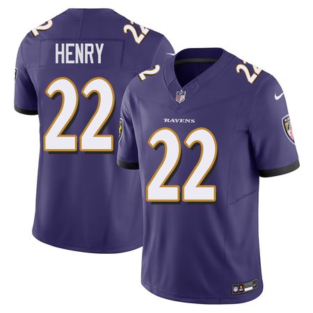 Men's Baltimore Ravens #22 Derrick Henry  Purple F.U.S.E Vapor Limited Jersey