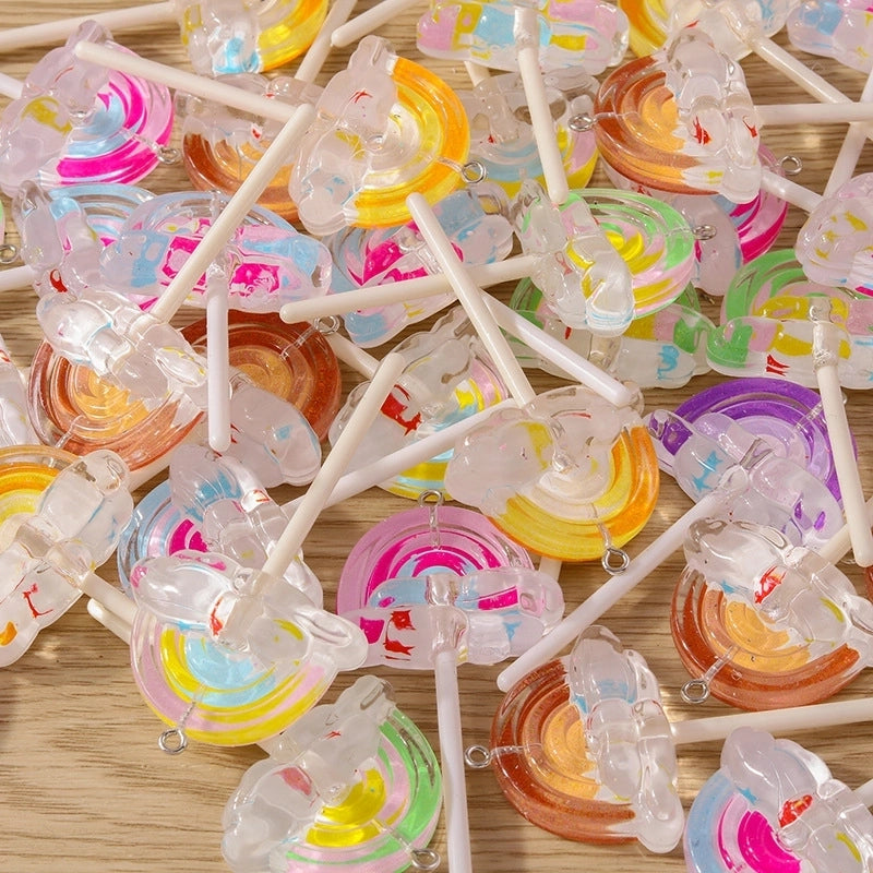 10 PCS/Package Resin Lollipop Pendant