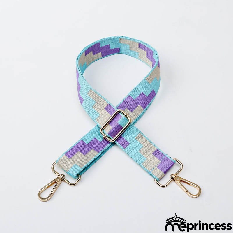 Women Fashion Color Block Adjustable Decompression Replacement Long Strap Bag Accessories