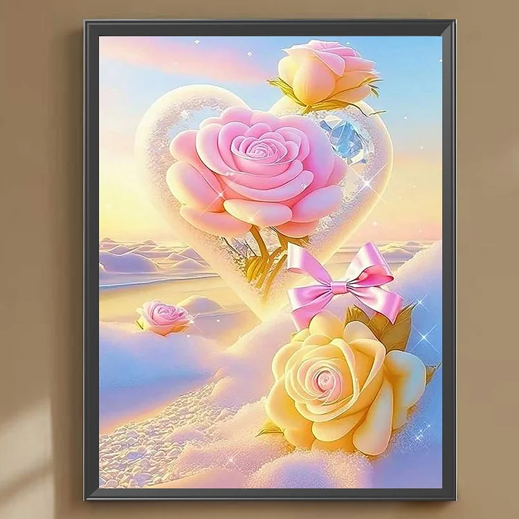 Diamond Painting - Full Round - beach love rose (30*40CM)