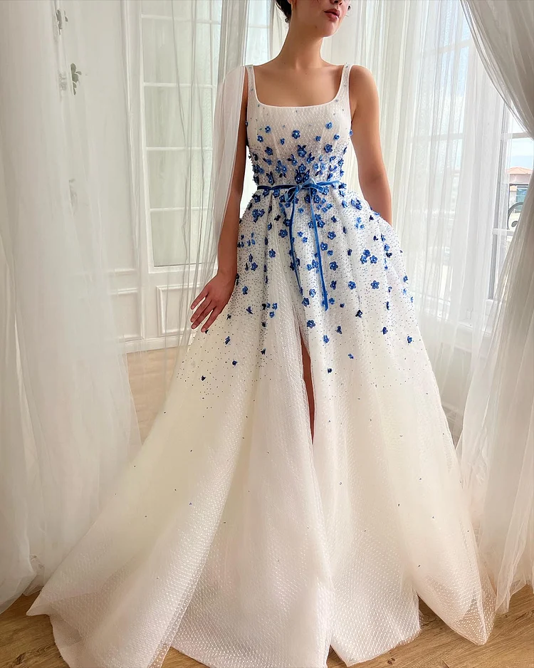 Women's Sleeveless Slit Mesh Sequin Dress
