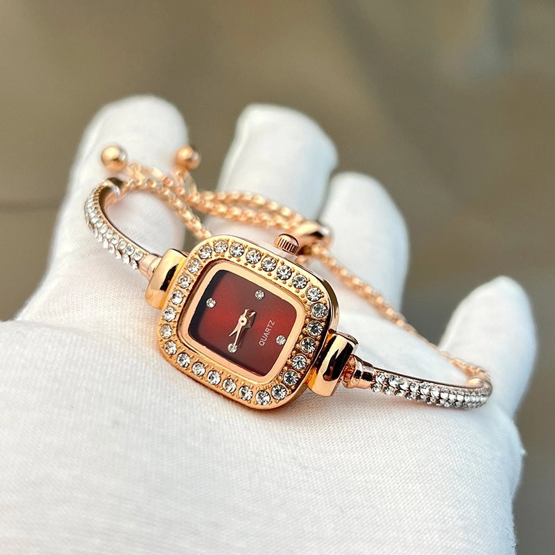 Elegant Lady Solid Color Jewelry Buckle Quartz Women’s Watches