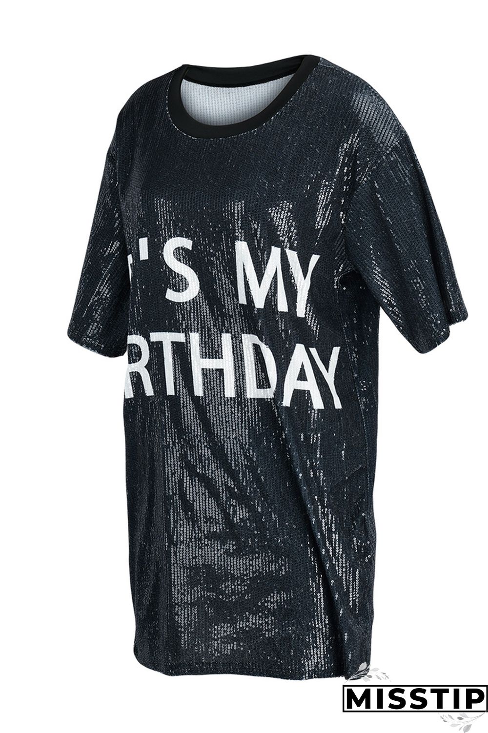 Rose Red Fashion Casual Patchwork Sequins O Neck A Line Dresses