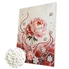 DIY Pearl Painting Peony for Home Wall Decor with Frame(40x30cm)