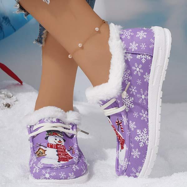 Women's Christmas Short Snow Boots