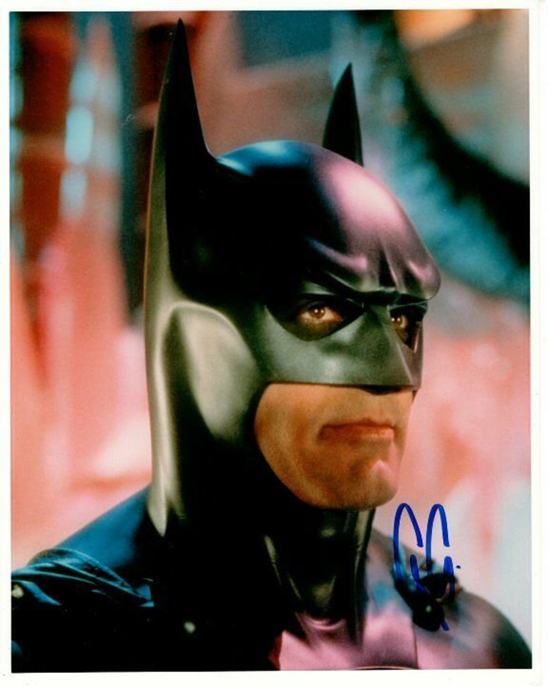 George clooney signed autographed batman bruce wayne Photo Poster painting