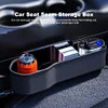 Car Seat Gap Storage Organizer Holder 10W USB Type-C Front Seat Console Side Pocket Wireless Charger Front Seat Side Storage Box
