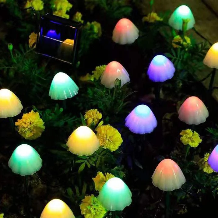 Outdoor Solar LED Mushroom Lights Patio String Lights socialshop