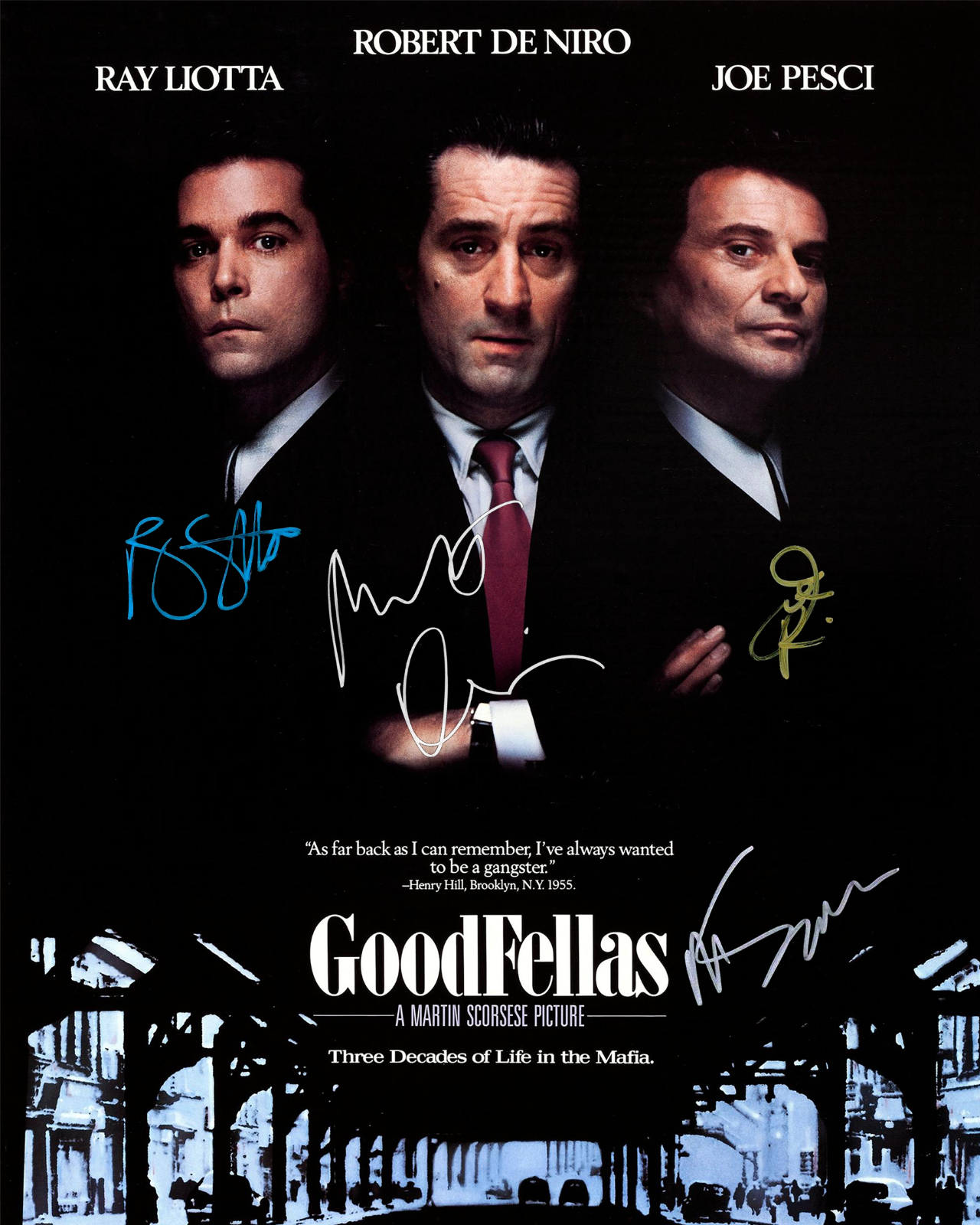 Goodfellas signed Niro Scorsese Liotta 8X10 Photo Poster painting picture poster autograph RP