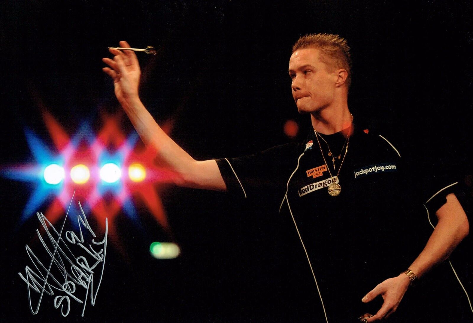 Wesley HARMS Signed 12x8 Autograph Photo Poster painting 4 AFTAL COA Dutch Darts Player BDO