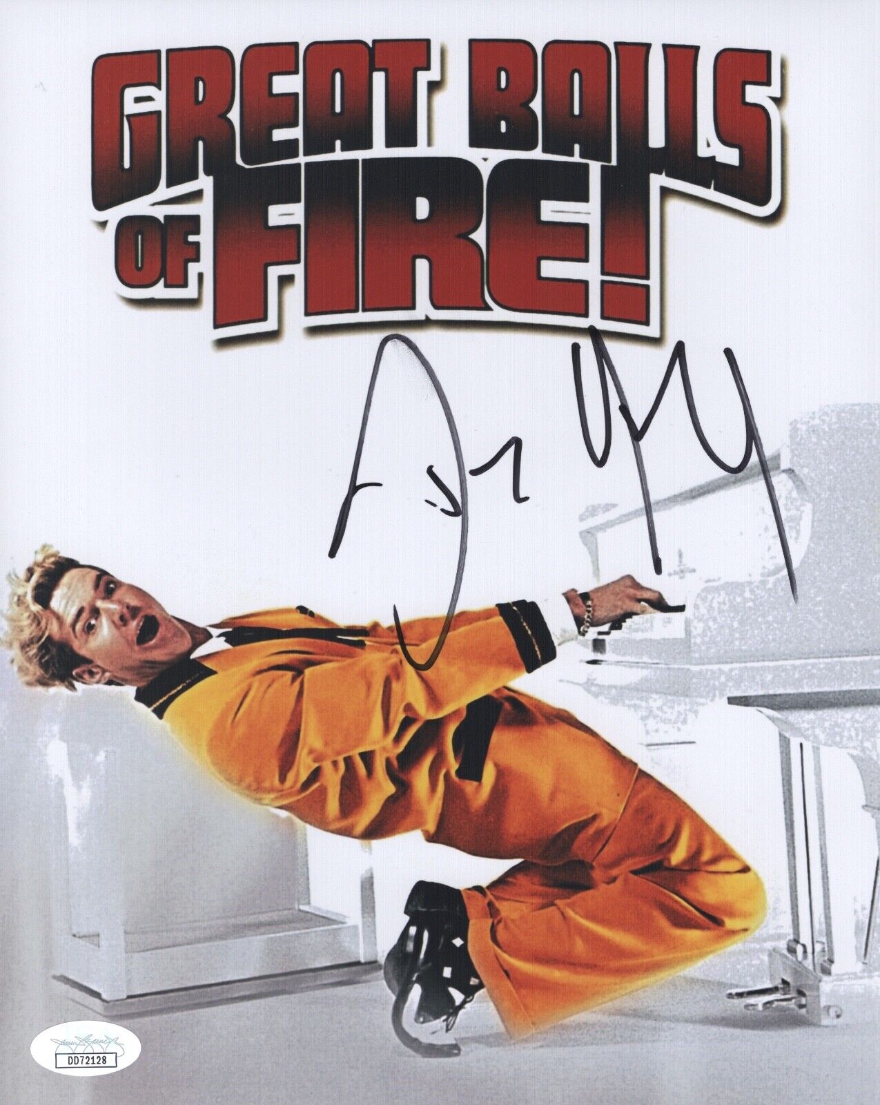 DENNIS QUAID Signed GREAT BALLS OF FIRE! 8x10 Photo Poster painting IN PERSON Autograph JSA COA