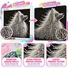 Starlit Beaded White Wolf Special Shaped 5D DIY Partial Drill Diamond Painting Kits for Adults Beginners Home Decor Diamonds Dots Gem Art Kits 11.81 X11.81inch