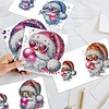 6PCS DIY Diamond Art Greeting Cards Santa Claus Congratulations Cards & Gift