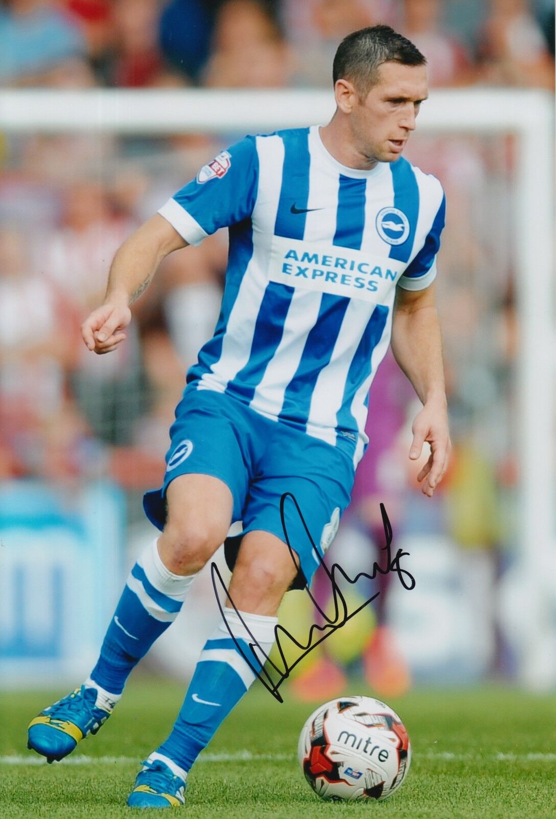 BRIGHTON & HOVE ALBION HAND SIGNED ANDREW CROFTS 12X8 Photo Poster painting.