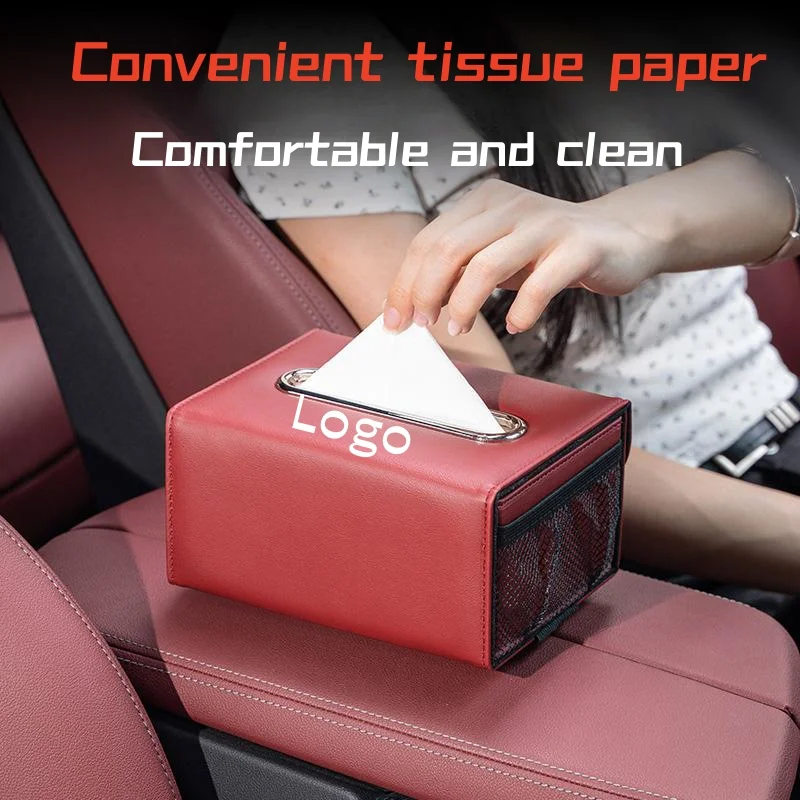 Car multifunctional folding tissue box