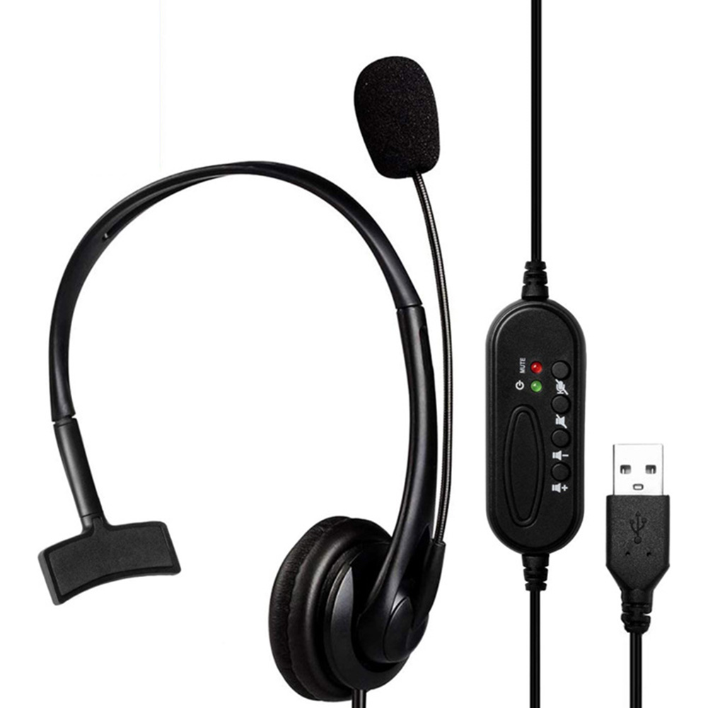 

USB Wired Headphone Call Center Business Conference Handsfree MIC Headset, 501 Original