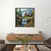 (50*50cm)Waterfall House - Full Round Drill Diamond Painting