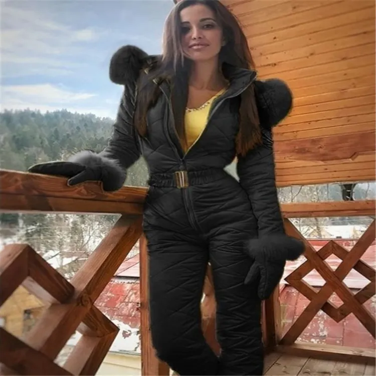 Uveng Uveng Northern Outdoor Fashion Hoodie Outdoor Sports Zip-Link Women's Ski Suit