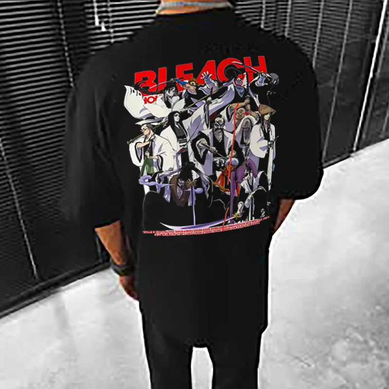 Bleach Anime Printed Men's Oversized T-shirts
