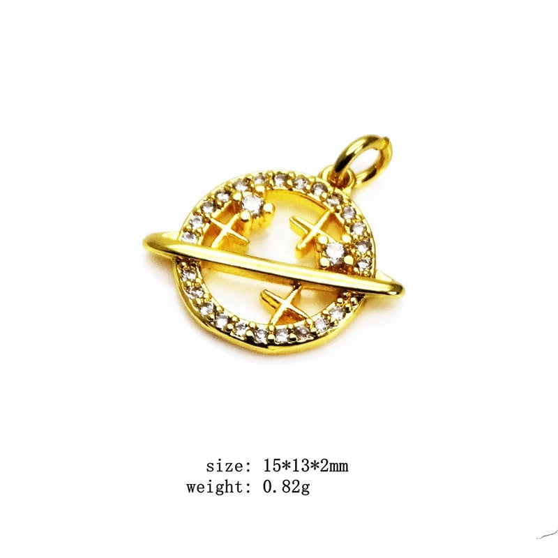 1 Piece Copper Zircon Heart Shape Pendant