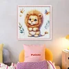 Cute Lion-18CT Stamped Cross Stitch 20*20cm/7.87*7.87in