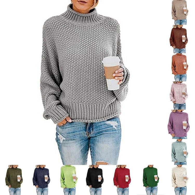 THICK THREAD TURTLENECK PULLOVER