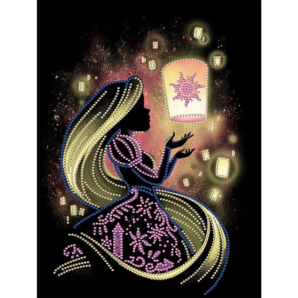 Silhouette - Partial Drill - Special Diamond Painting(30*40cm)