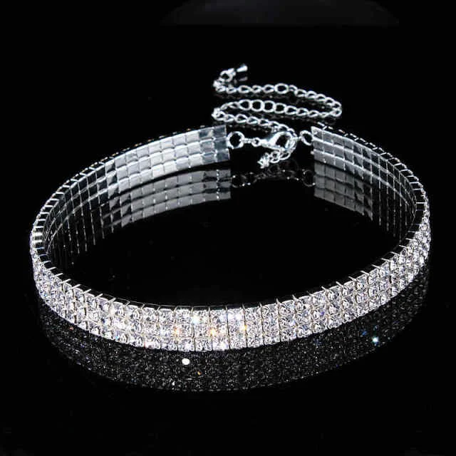 Wedding Jewelry Elegant Elastic Cord Choker Necklace