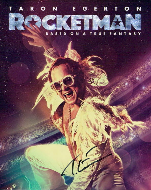 Taron Egerton (Rocketman) signed 8x10 Photo Poster painting in-person