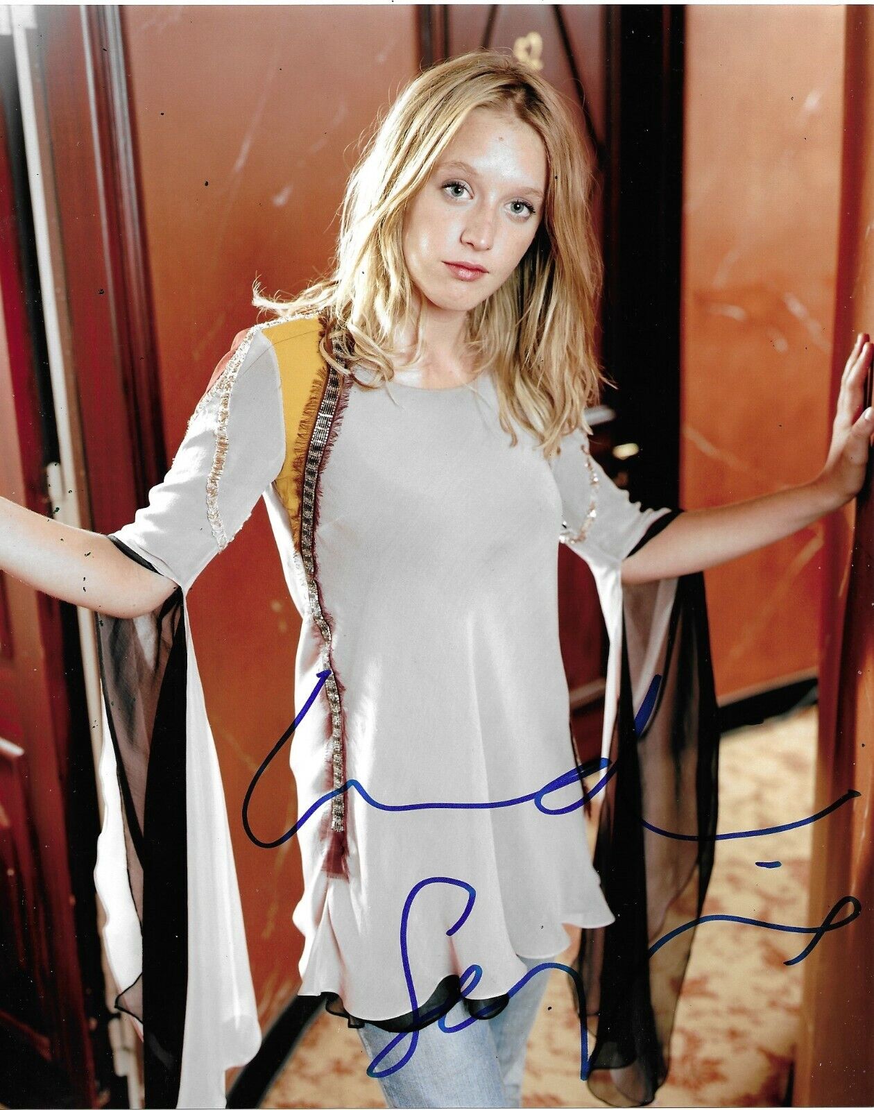 Ludivine Sagnier Signed 10x8 Photo Poster painting AFTAL