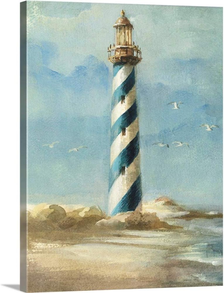 Lighthouse I Canvas Wall Art Print, Lighthouse Artwork 18 x 24 inch