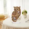 Fleur hibou-acrylique diamant ornement de bureau