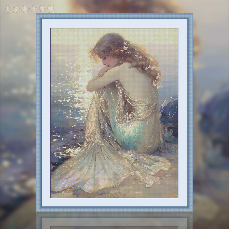 [KZ-ZZ5469-Mermaid Princess]  Painting Fairy Cross Stitch